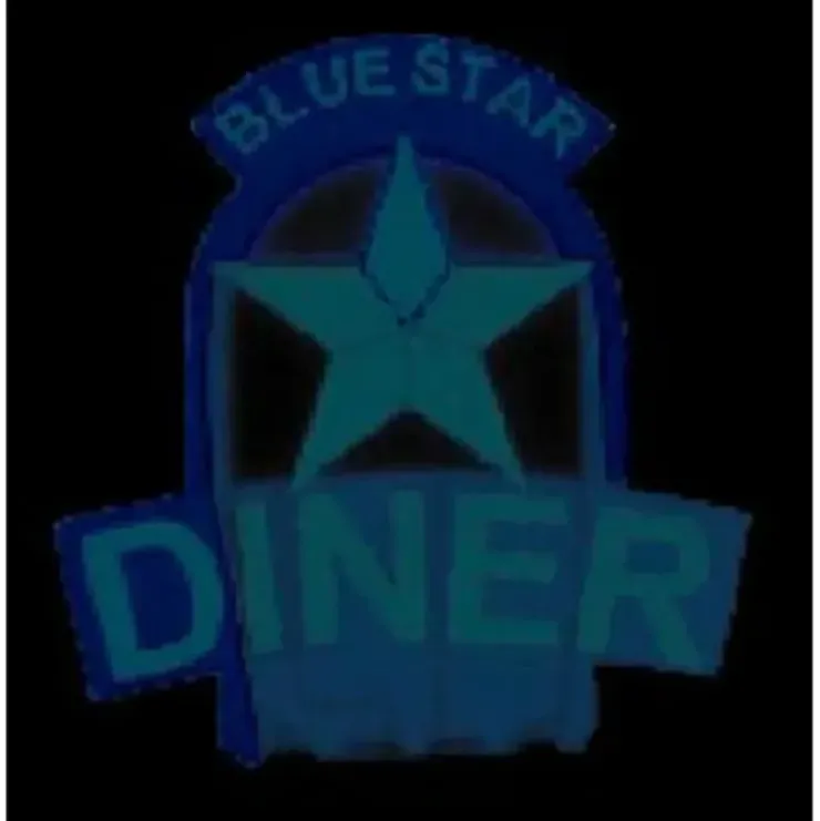 Miller Engineering 5582 HO/O/N Horizontal Sign Lighting Blue-Star Diner Medium - Your Source for Gaming Essentials* Trains