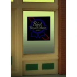 Miller Engineering 8825 HO/O Pabst Beer Flashing Neon Window Sign - Your Source for Gaming Essentials* Trains