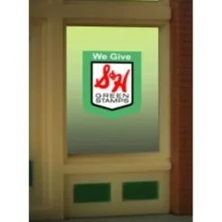 Miller Engineering 8890 HO/O S&H Green Stamps Animated Window Neon Sign - Your Source for Gaming Essentials* Trains
