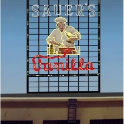 Miller Engineering 4881 HO/O Sauer's Spice Vanilla Sign - Your Source for Gaming Essentials* Trains