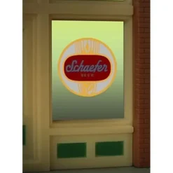 Miller Engineering 8925 HO/O Schaefer Beer Flashing Neon Window Lighting Sign - Your Source for Gaming Essentials* Trains