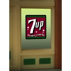 Miller Engineering 8945 HO/O 7up Window Sign - Your Source for Gaming Essentials* Trains