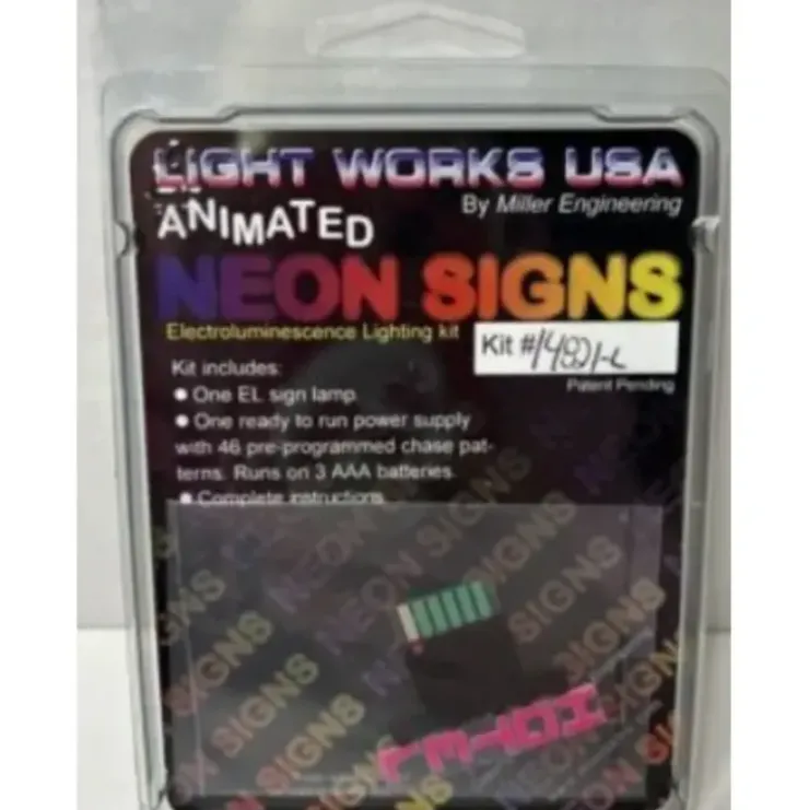 Miller Engineering 14821-L HO Scale Hotel Neon Sign Lighting Kit - Your Source for Gaming Essentials* Trains