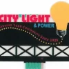 Miller Engineering 9282 N City Light & Power Animated Neon Billboard - Your Source for Gaming Essentials* Trains