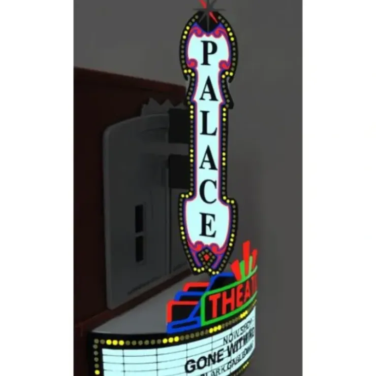 Miller Engineering 59982 N/HO Animated Neon Billboard Small Theater Combo Kit - Your Source for Gaming Essentials* Trains