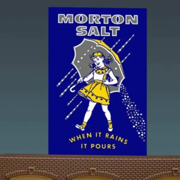 Miller Engineering 6062 N/HO Animated Neon Billboard Morton Salt Small - Your Source for Gaming Essentials* Trains