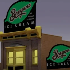 Miller Engineering 2582 N/HO Breyers Ice Cream Animated Neon Billboard - Your Source for Gaming Essentials* Trains