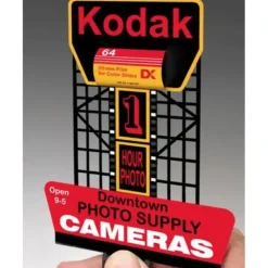 Miller Engineering 440902 N/HO Kodak Animated Neon Rooftop Billboard - Your Source for Gaming Essentials* Trains