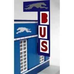 Miller Engineering 5882 N/HO Medium Vertical Greyhound Bus Station - Your Source for Gaming Essentials* Trains