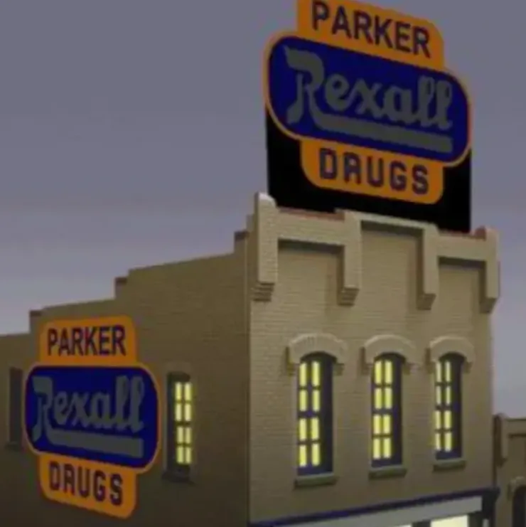 Miller Engineering 7582 N/HO Rexall Animated Billboard - Your Source for Gaming Essentials* Trains