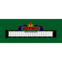 Miller Engineering 1182 N/HO 5.6" x 1.8" Medium Theatre Animated Neon Sign - Your Source for Gaming Essentials* Trains