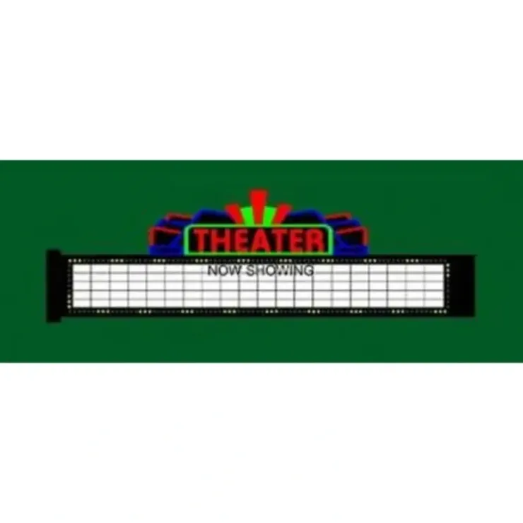 Miller Engineering 1182 N/HO 5.6" x 1.8" Medium Theatre Animated Neon Sign - Your Source for Gaming Essentials* Trains