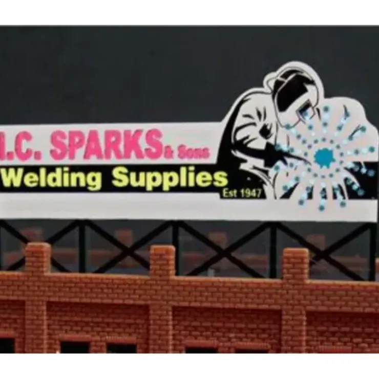 Miller Engineering 9382 N I.C. Sparks Animated Neon Billboard - Your Source for Gaming Essentials* Trains