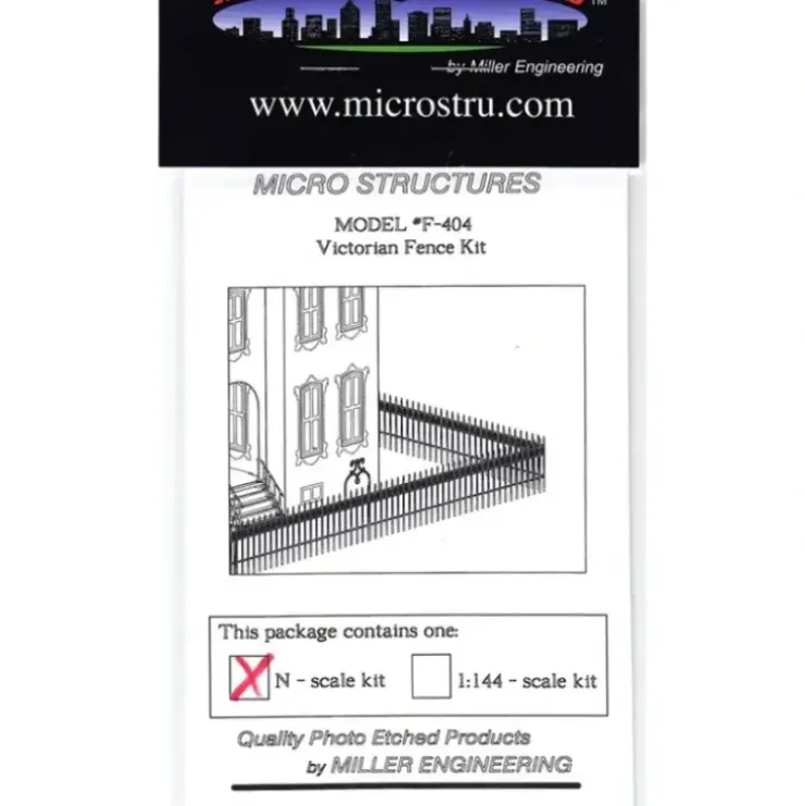 Miller Engineering 604042 N Photo-Etched Victorian Style Fence Kit Style #2 - Your Source for Gaming Essentials* Trains