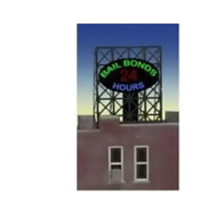 Miller Engineering 338880 N/Z Bail Bonds Animated Rooftop Billboard Small - Your Source for Gaming Essentials* Trains
