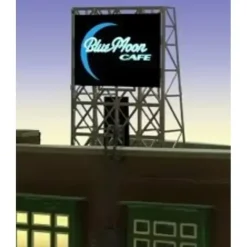 Miller Engineering 338960 N/Z Blue Moon Cafe Flashing Rooftop Billboard Small - Your Source for Gaming Essentials* Trains