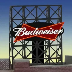 Miller Engineering 338815 N/Z Budweiser Animated Rooftop Billboard Small - Your Source for Gaming Essentials* Trains
