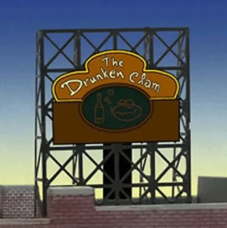 Miller Engineering 338885 N/Z Drunken Clam Animated Rooftop Billboard Small - Your Source for Gaming Essentials* Trains