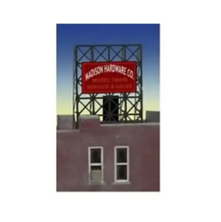 Miller Engineering 338920 N/Z Madison Hardware Animated Rooftop Billboard Small - Your Source for Gaming Essentials* Trains