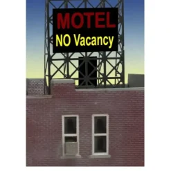 Miller Engineering 338975 N/Z Motel Flashing Neon Rooftop Billboard Small - Your Source for Gaming Essentials* Trains