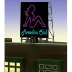 Miller Engineering 338850 N/Z Paradice Club Animated Rooftop Billboard - Your Source for Gaming Essentials* Trains