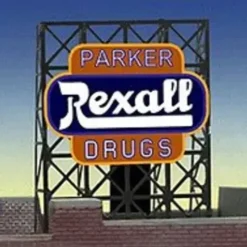 Miller Engineering 338820 N/Z Parker Rexall Drugs Animated Rooftop Billboard - Your Source for Gaming Essentials* Trains