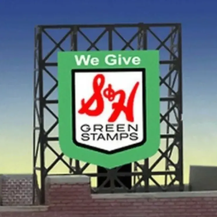 Miller Engineering 338890 N/Z S&H Green Stamps Animated Rooftop Billboard Small - Your Source for Gaming Essentials* Trains