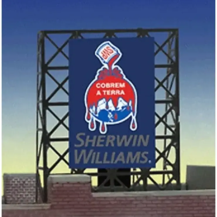 Miller Engineering 338935 N/Z Sherwin Williams Paints Rooftop Billboard Small - Your Source for Gaming Essentials* Trains