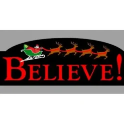 Miller Engineering 2014 O Christmas Believe Double-Sided Rotating Sign - Your Source for Gaming Essentials* Trains
