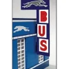 Miller Engineering 5881 O Greyhound Bus Station Animated Vertical Sign - Your Source for Gaming Essentials* Trains