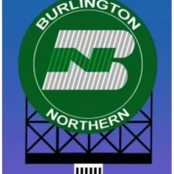 Miller Engineering 880701 O/HO Burlington Northern Animated Neon Billboard Large - Your Source for Gaming Essentials* Trains
