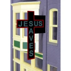 Miller Engineering 9071 O/HO Jesus Saves Animated Billboard Large - Your Source for Gaming Essentials* Trains