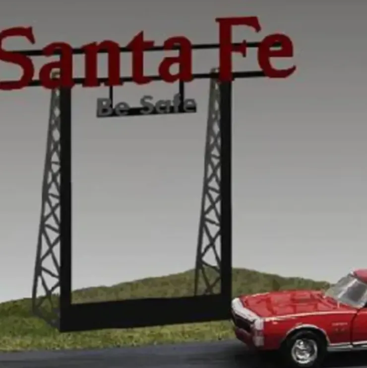 Miller Engineering 5781 O Santa Fe Animated Neon Billboard - Your Source for Gaming Essentials* Trains