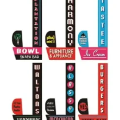 Miller Engineering 67822-R Animated Sign Kit Downtown Series #2 Right Medium - Your Source for Gaming Essentials* Trains