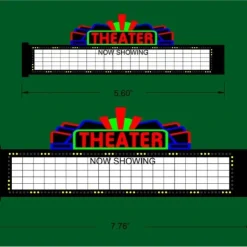 Miller Engineering 1181 S/O Large Theatre Sign - Your Source for Gaming Essentials* Trains