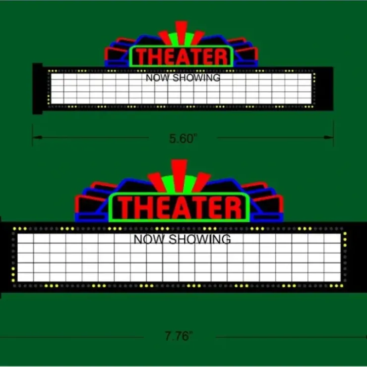 Miller Engineering 1181 S/O Large Theatre Sign - Your Source for Gaming Essentials* Trains