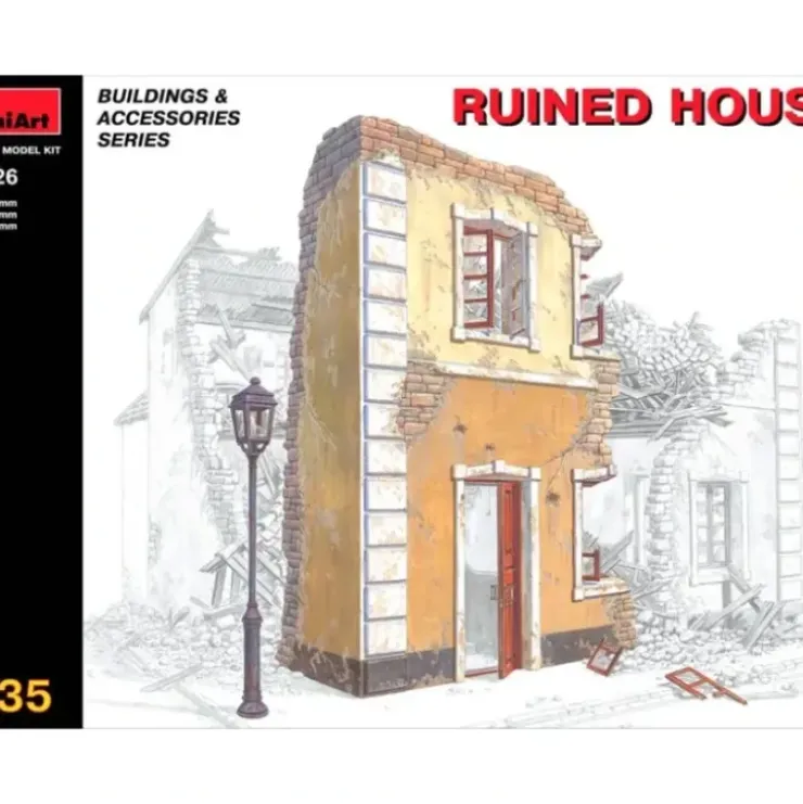Miniart 35526 1:35 Ruined House - Your Source for Gaming Essentials* Trains