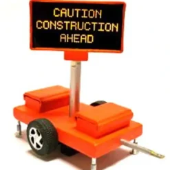 Miniatronics 85-001-01 HO Mobile Highway Sign Caution Construction Ahead - Your Source for Gaming Essentials* Trains