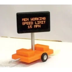 Miniatronics 85-003-01 HOMobile Highway Sign Men Working Speed Limit Sign - Your Source for Gaming Essentials* Trains