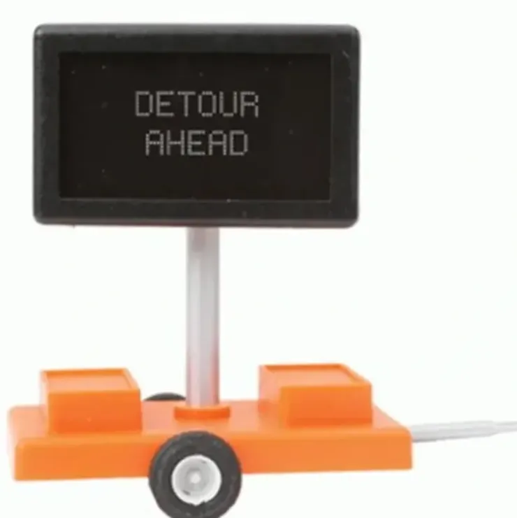 Miniatronics 85-504-01 O Road Sign, Detour Ahead - Your Source for Gaming Essentials* Trains