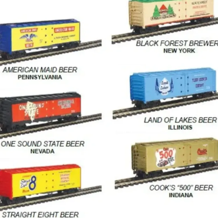 Model Power 98706 HO Beer Car Assortment w/Handle (6) - Your Source for Gaming Essentials* Trains