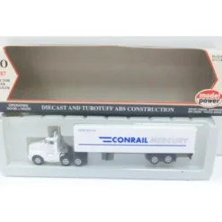 Model Power 15004 1:87 HO Conrail Short Tractor w/Box Trailer - Your Source for Gaming Essentials* Trains