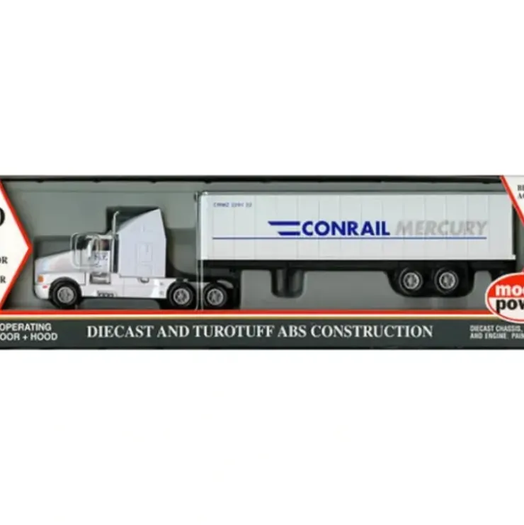 Model Power 18006 1:87 HO Conrail T600 Long Haul w/Box Trailer - Your Source for Gaming Essentials* Trains