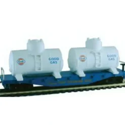 Model Power 98161 HO Gulf 40' Flatcar with Removable Twin Tanks - Your Source for Gaming Essentials* Trains