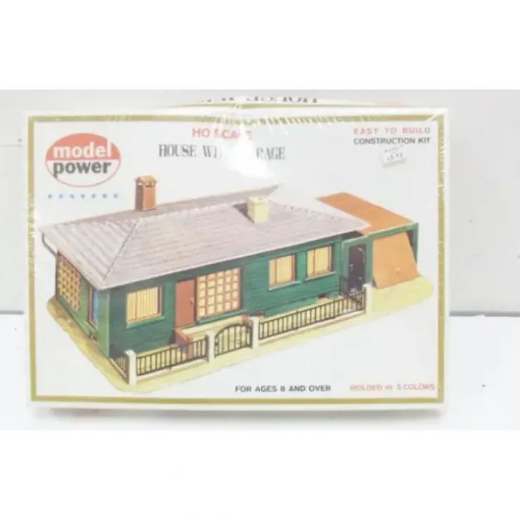 Model Power 425 HO Scale House with Garage Building Kit - Your Source for Gaming Essentials* Trains
