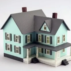 Model Power 2617 N Grandma's New House Built-Up Buildings Lighted w/ 2 Figures - Your Source for Gaming Essentials* Trains
