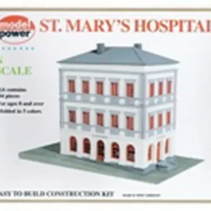 Model Power 1505 N Scale St. Mary's Hospital Building Kit - Your Source for Gaming Essentials* Trains