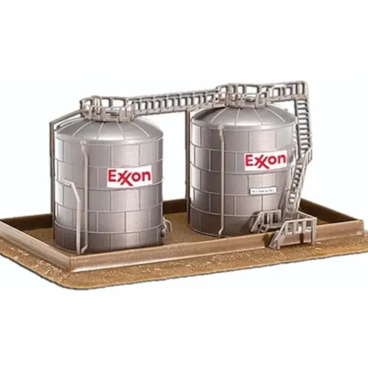 Model Power 490-1471 N Scale Twin Oil Tank Storage Facility Kit - Your Source for Gaming Essentials* Trains