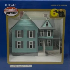 Model Power 6372 O Built-Up Lighted Grandma's New House Building with Figures - Your Source for Gaming Essentials* Trains
