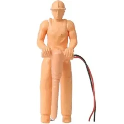 Model Power 7003 O Construction Worker w/Jackhammer Unpainted Lighted Figure - Your Source for Gaming Essentials* Trains